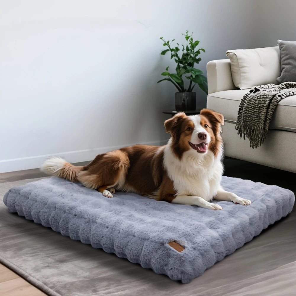 Ultra Plüsch Weiches Hundebett & Waschbares Haustierkissen – Gemütliche Welpenmatratze und Schlafmatte für Kleine Mittlere Große Hunde