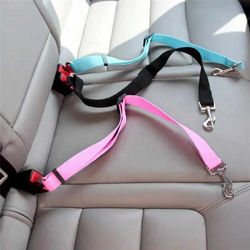 Sicherheitsgurt für Hunde im Auto – Robuste Rückhalteleine mit Befestigung für Geschirr und Halsband auf Reisen