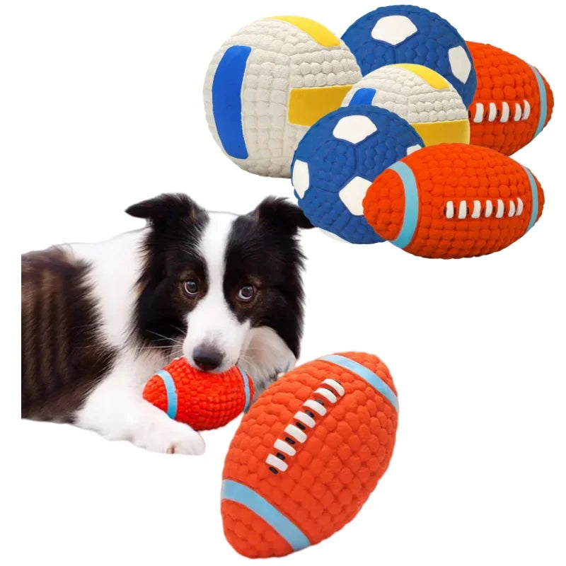 Natur-Latex Quietschball für Hunde – Bissfestes Interaktives Kau- & Apportierspielzeug für Chihuahua, Kleine Hunde und Welpen