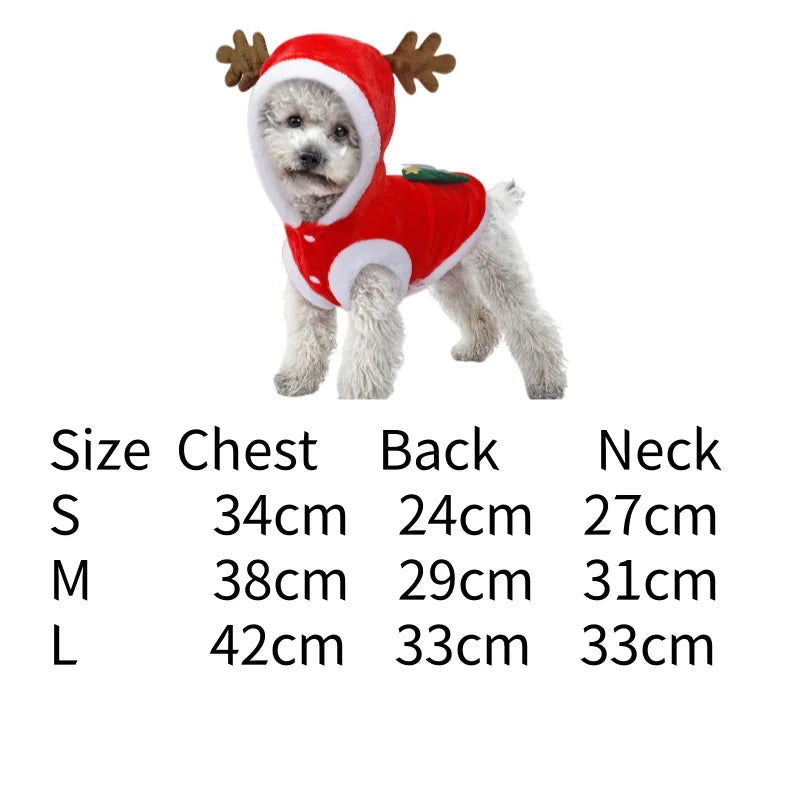 Festliches Flanell-Outfit für Hunde & Katzen – Warme Rentier- & Weihnachtsbaum-Kleidung für Herbst und Winter