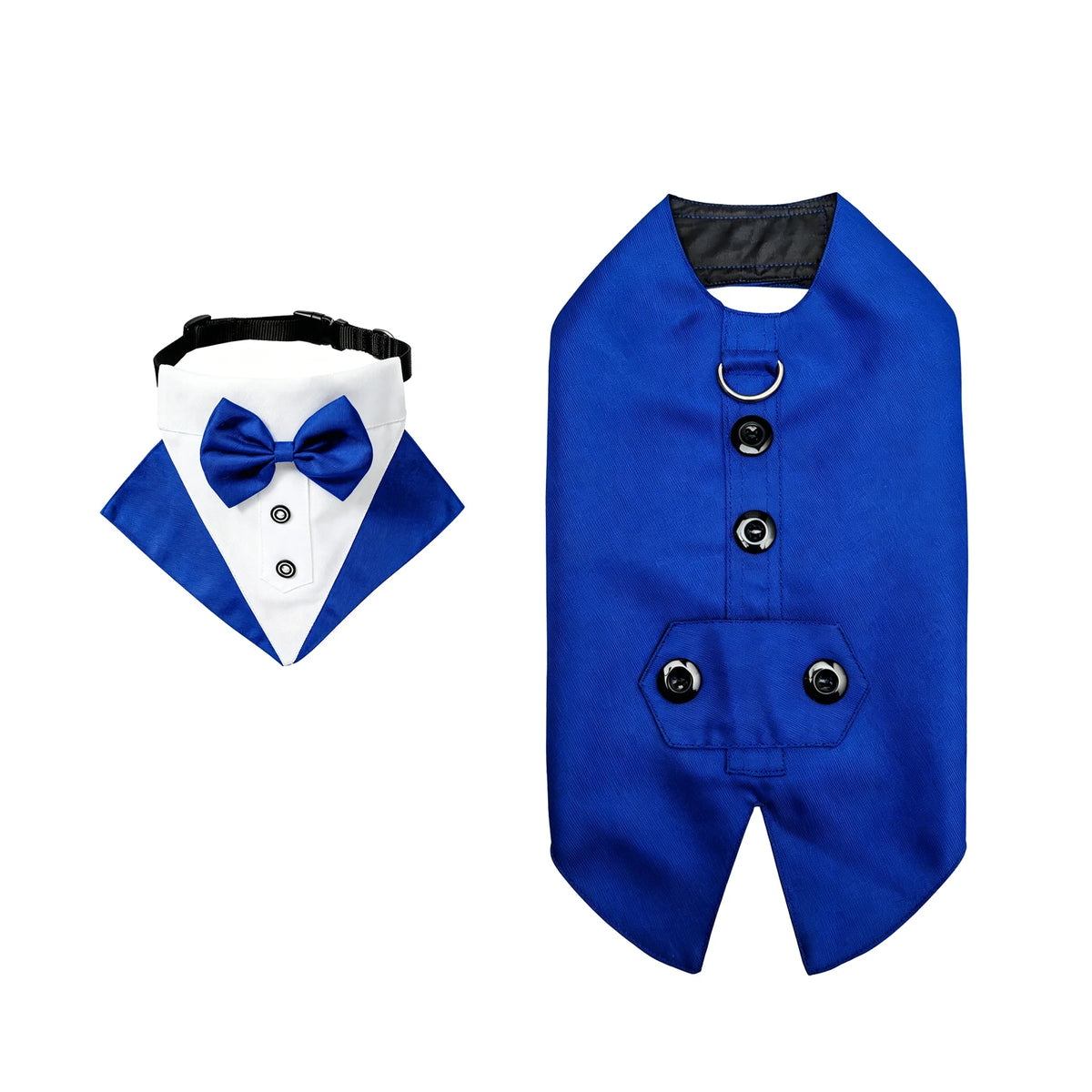 Formeller Hunde-Smoking mit Bandana – Eleganter Fliegen-Anzug für Hochzeit & Party