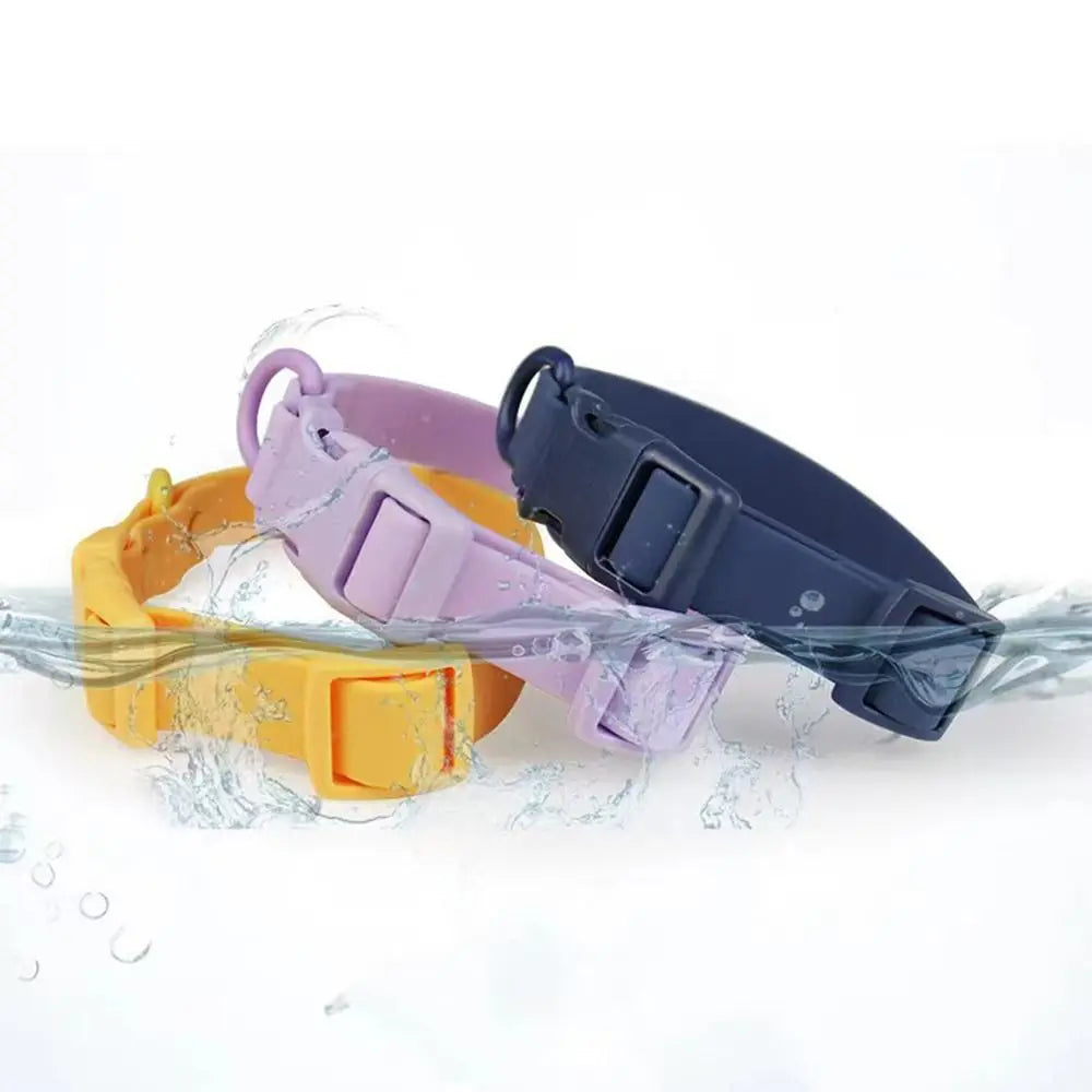 Elastisches Hundehalsband aus Gurtband – Verstellbares Wasserfestes Rostbeständiges Waschbares Halsband mit Sicherheitsverschluss