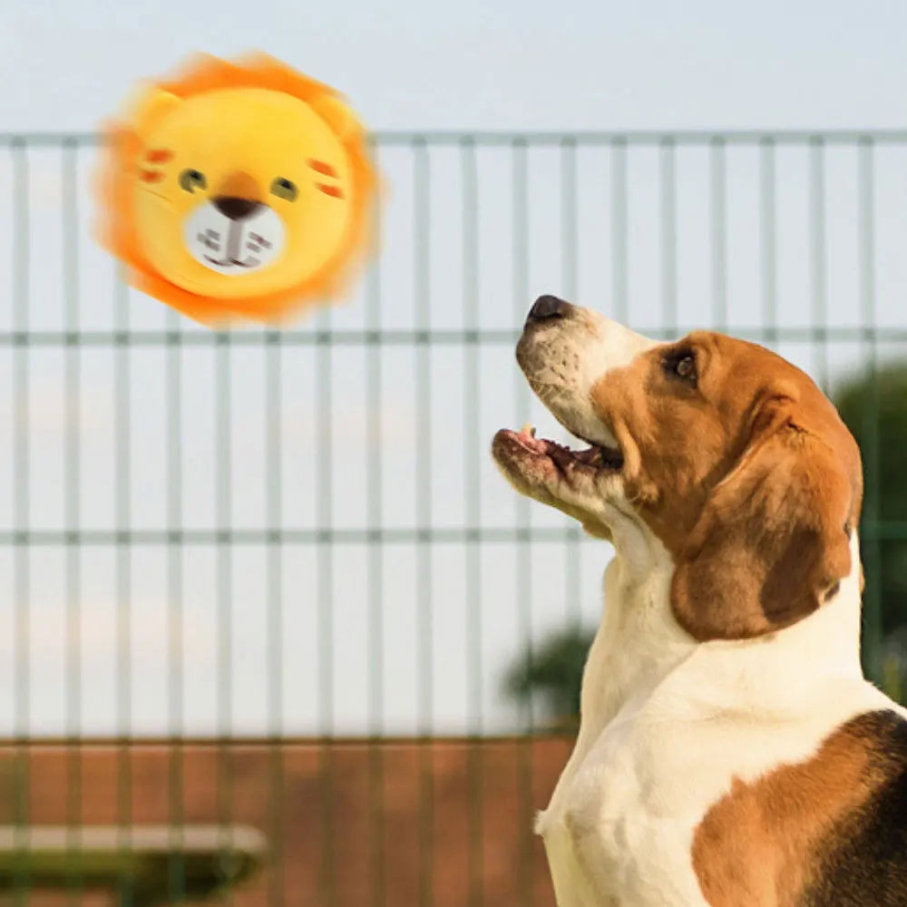 Aktiv Bewegender Plüsch-Welpenball – Singendes Quietschendes Flauschiges Hundekauspielzeug für Interaktives Indoor-Spielen