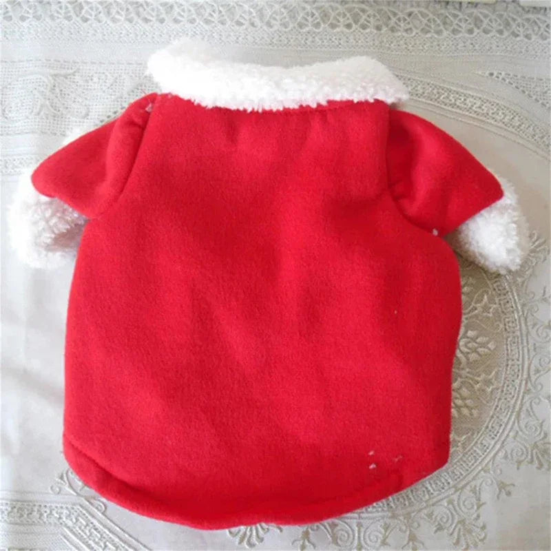 Weihnachtsmann-Overall für Kleine Hunde & Katzen – Süßes Weihnachts-Cosplay-Kostüm
