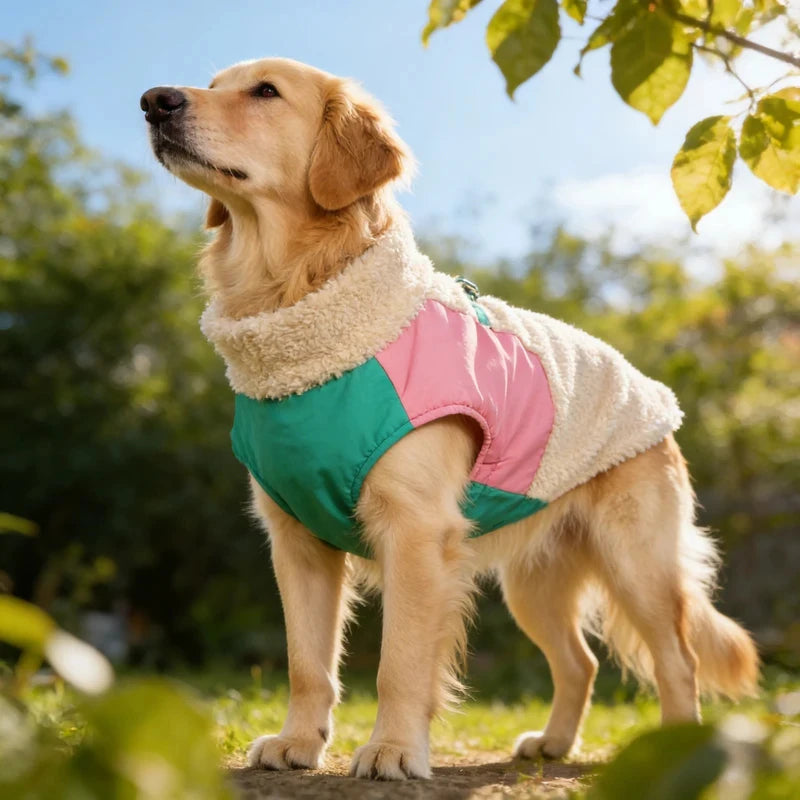 Warme Lammfell-Hundejacke – Weicher & Gemütlicher Herbst-Wintermantel für Hunde