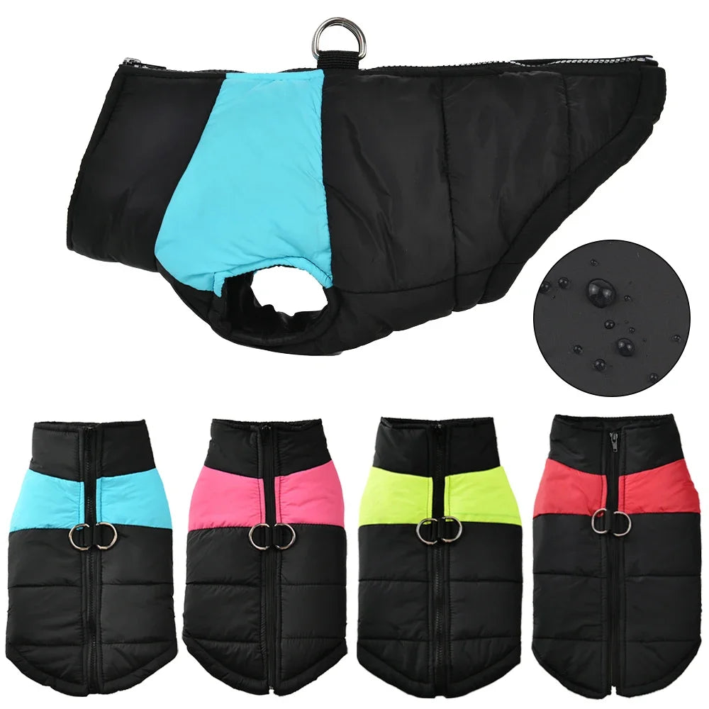 Warme Wasserdichte Winterjacke für Hunde – Winddichter Hundemantel mit D-Ring