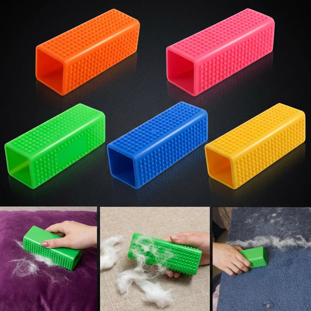 Hohle Gummibürste zur Tierhaarentfernung – Silikon-Reinigungsbürste für Sofa, Teppich, Autositze & Kleidung