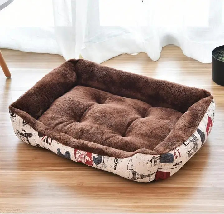 Warmes Quadratisches Haustierbett – Gemütliches Hunde- & Katzenbett