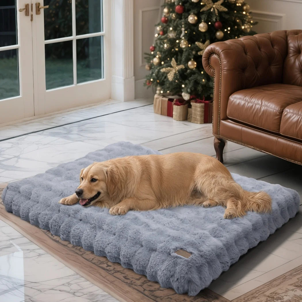 Ultra Plüsch Weiches Hundebett & Waschbares Haustierkissen – Gemütliche Welpenmatratze und Schlafmatte für Kleine Mittlere Große Hunde
