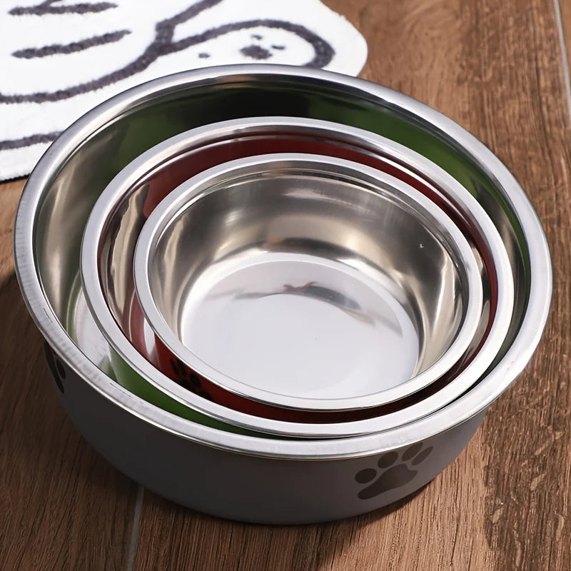 Rutschfester Futternapf aus Edelstahl – Futter- und Wassernapf für Kleine, Mittelgroße & Große Hunde sowie Katzen