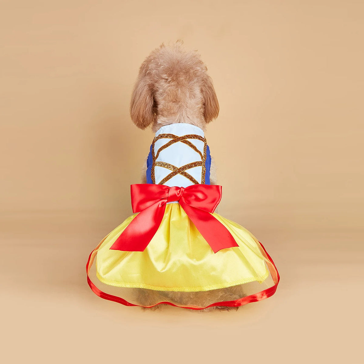 Schneeprinzessin-Kleid für Hunde – Festliches Weihnachtskostüm für Kleine Hunde & Welpen
