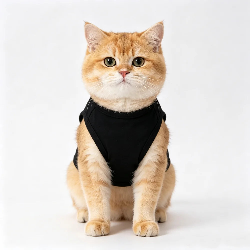 SECURITY Hunde- & Katzen-Sommerweste – Strukturiertes T-Shirt für Chihuahua, Yorkie & Kleine Haustiere