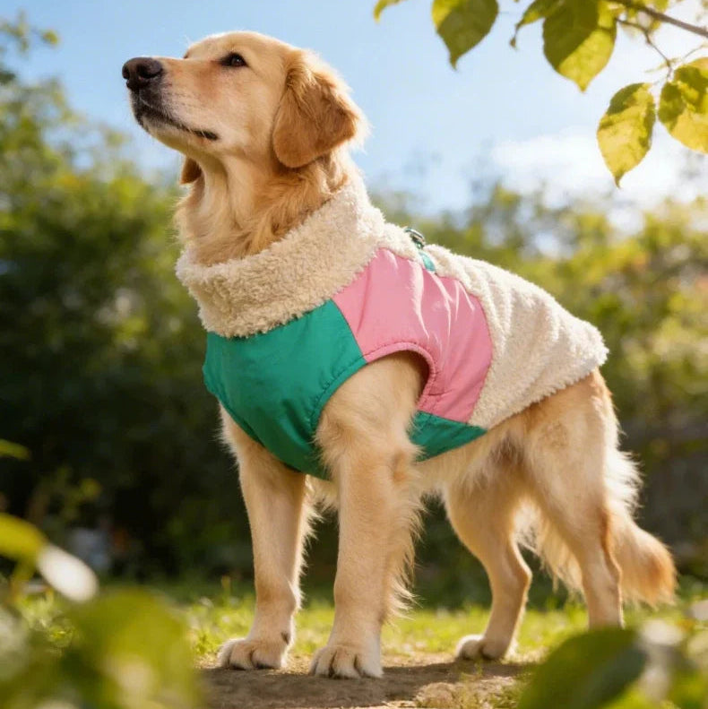 Warme Lammfell-Hundejacke – Weicher & Gemütlicher Herbst-Wintermantel für Hunde