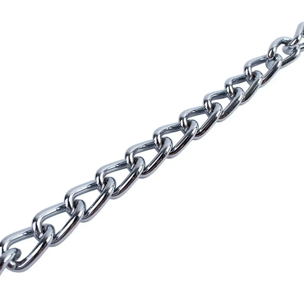 P-Schlangenkette-Hundehalsband aus Edelstahl – Verstellbares Zug-Trainingshalsband für Bulldoggen, Mittelgroße & Große Hunde