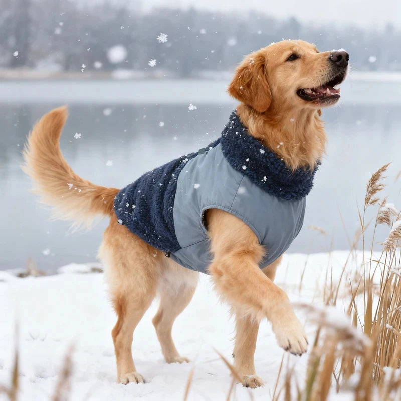 Warme Lammfell-Hundejacke – Weicher & Gemütlicher Herbst-Wintermantel für Hunde