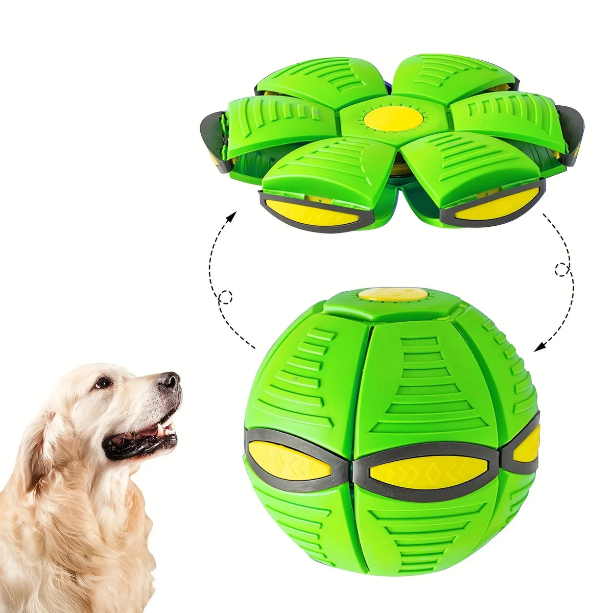 Fliegende Untertasse & Hüpfball Hundespielzeug – Robustes Elastisches Apportier- & Bewegungsspielzeug für Outdoor-Aktivitäten und Training