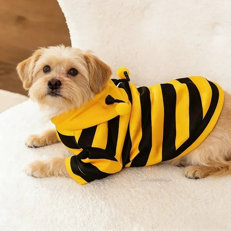 Bienen-Fleece-Hoodie für Hunde & Katzen – Süßer Cosplay-Pullover für Haustiere