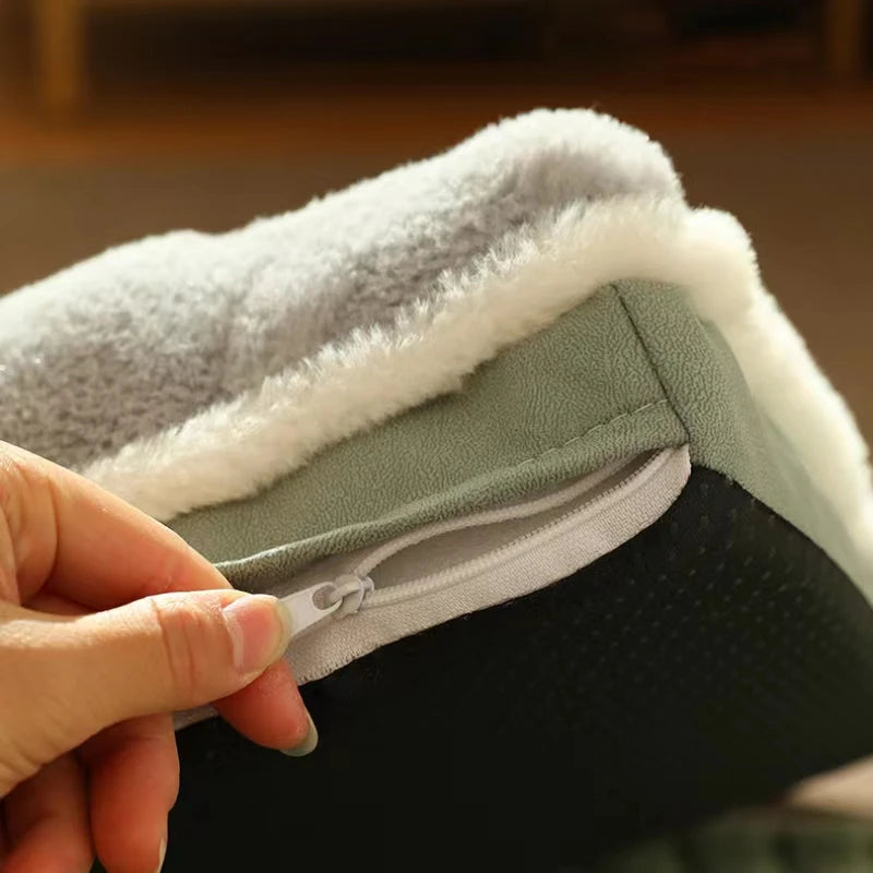 Orthopädisches Memory-Foam Hundebett mit Abnehmbarem Waschbarem Bezug – Weiches Winter Haustierkissen für Kleine Mittlere Große Hunde & Katzen