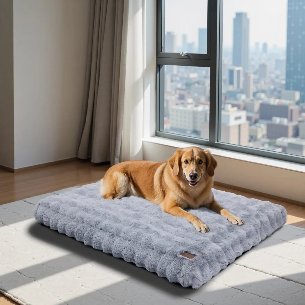Ultra Plüsch Weiches Hundebett & Waschbares Haustierkissen – Gemütliche Welpenmatratze und Schlafmatte für Kleine Mittlere Große Hunde