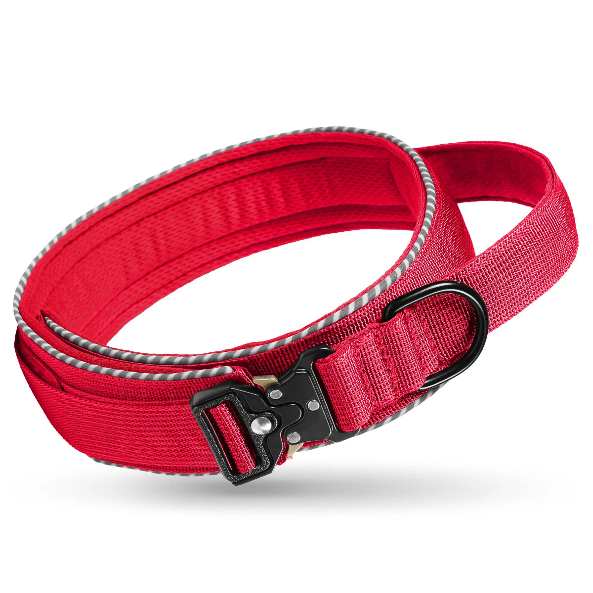 Verstellbares Taktisches Hundehalsband – Militärisch Inspiriertes Nylon-Trainingshalsband mit Haltegriff & Robuster Schnalle