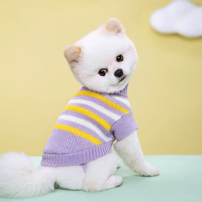 Gestrickter Hundepullover für Kleine Hunde – Warmer Winter-Pullover für Welpen & Katzen