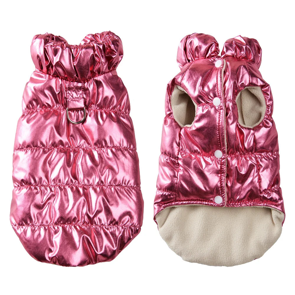 Wasserdichte Fleece-Hundejacke – Warmer Winddichter Wintermantel für Kleine & Mittelgroße Hunde, Chihuahuas & Möpse