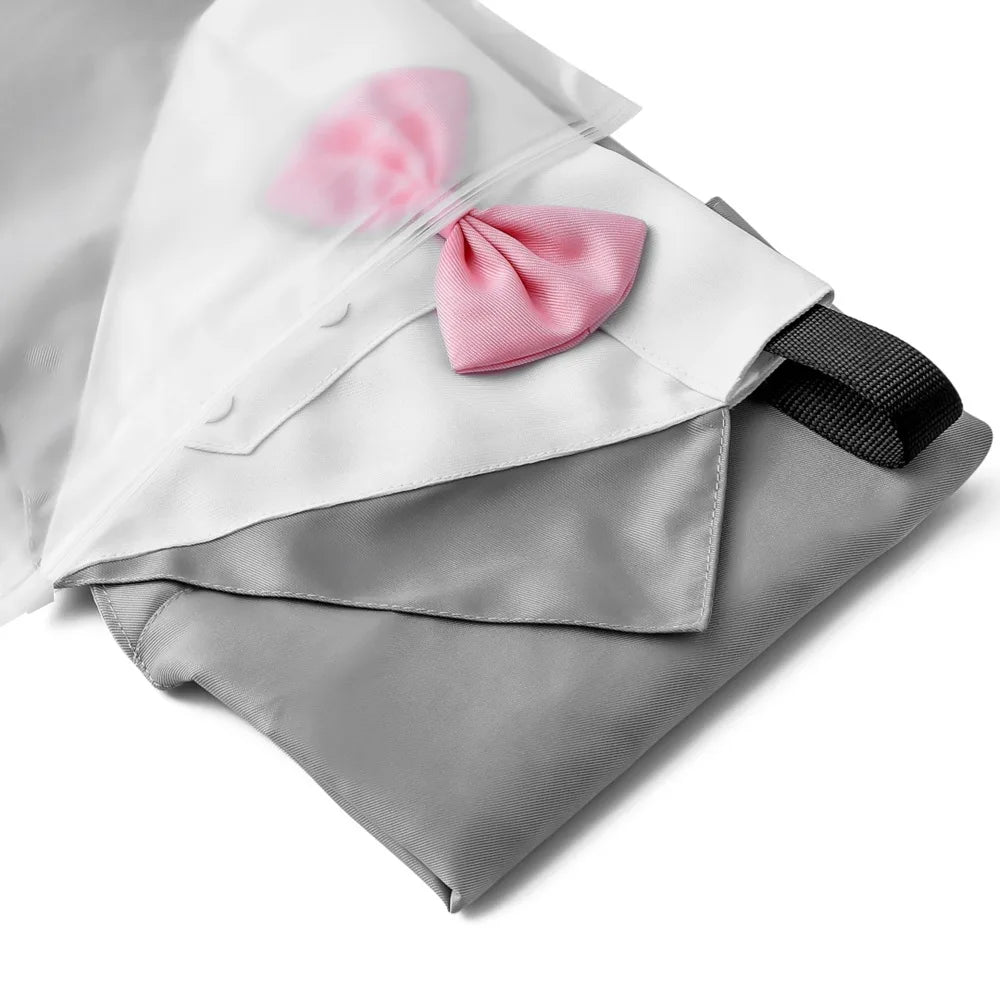 Formeller Hunde-Smoking mit Bandana – Eleganter Fliegen-Anzug für Hochzeit & Party