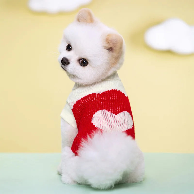 Gestrickter Hundepullover für Kleine Hunde – Warmer Winter-Pullover für Welpen & Katzen