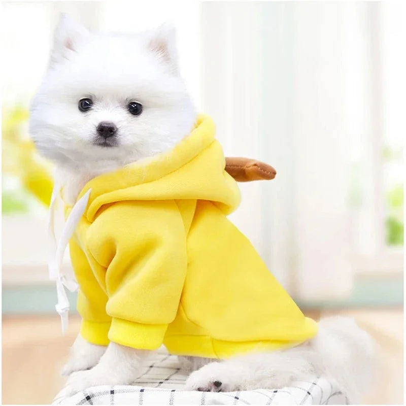 Süßer Früchte-Hundehoodie – Warme Fleece-Kostümjacke für Kleine Hunde, Welpen & Katzen