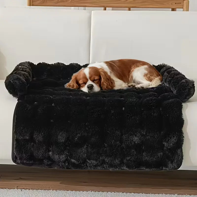 Luxuriöses Kunstkaninchenfell Plüsch Haustierbett & Hundematte – Weiche Flauschige Matratze für Kleine Mittelgroße Hunde, Welpen & Katzen