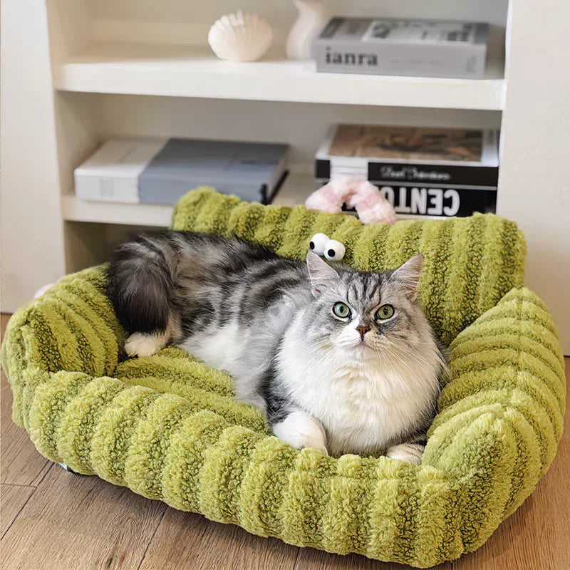 Warmes Winter Welpen-Sofabett & Gemütliches Haustierbett – Weiches Gepolstertes Katzennest und Schlafmatte für Welpen, Kleine Hunde & Katzen