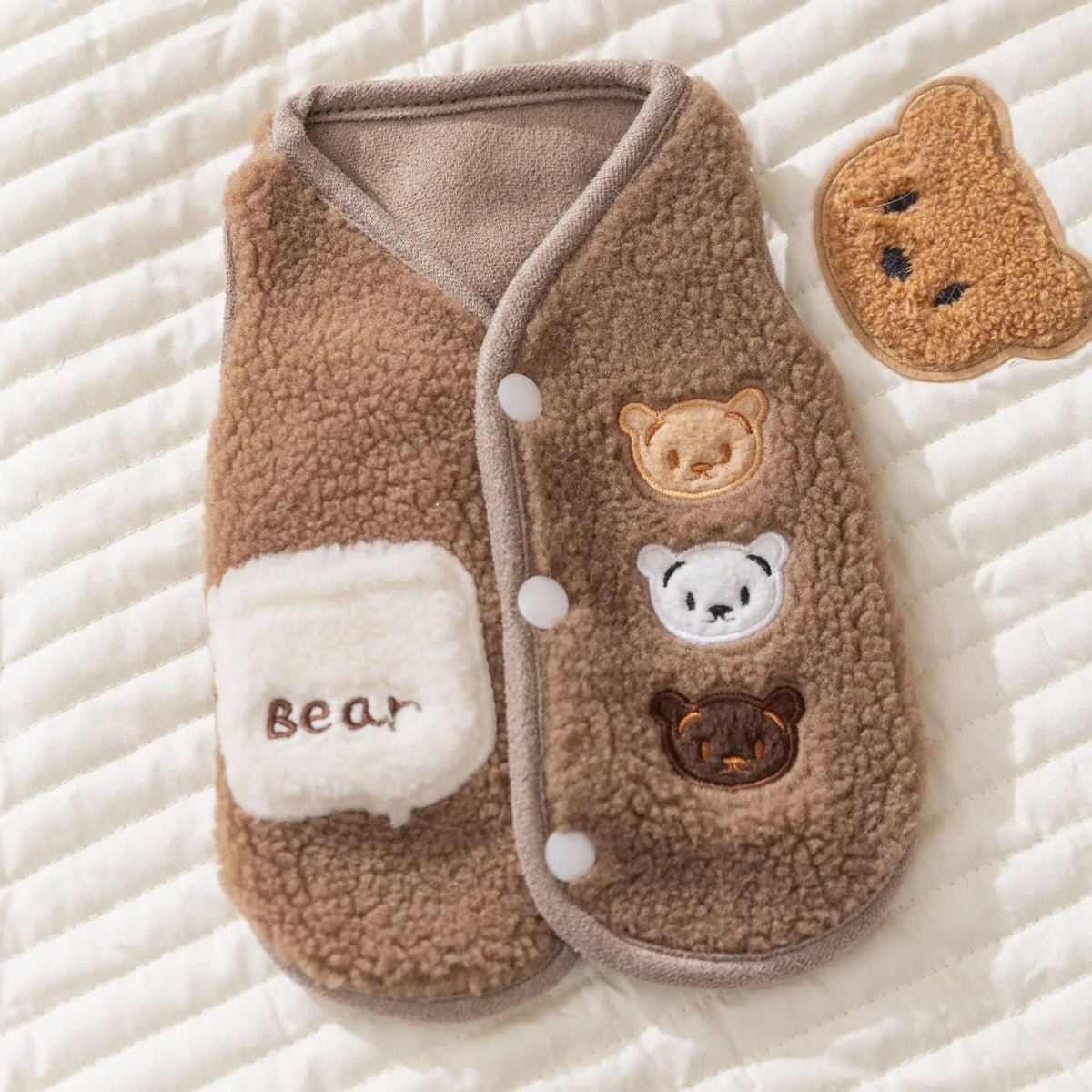 Süße Fleece-Weste für Haustiere – Warme Herbst- & Winterjacke für Kleine Hunde, Welpen & Katzen