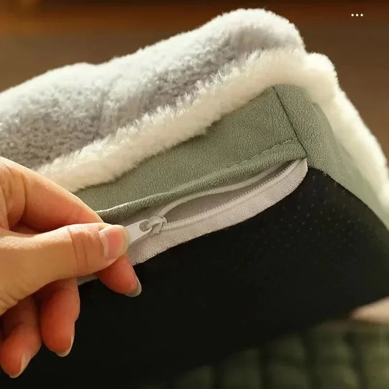 Orthopädisches Memory-Foam Hundebett mit Abnehmbarem Waschbarem Bezug – Weiches Winter Haustierkissen für Kleine Mittlere Große Hunde & Katzen