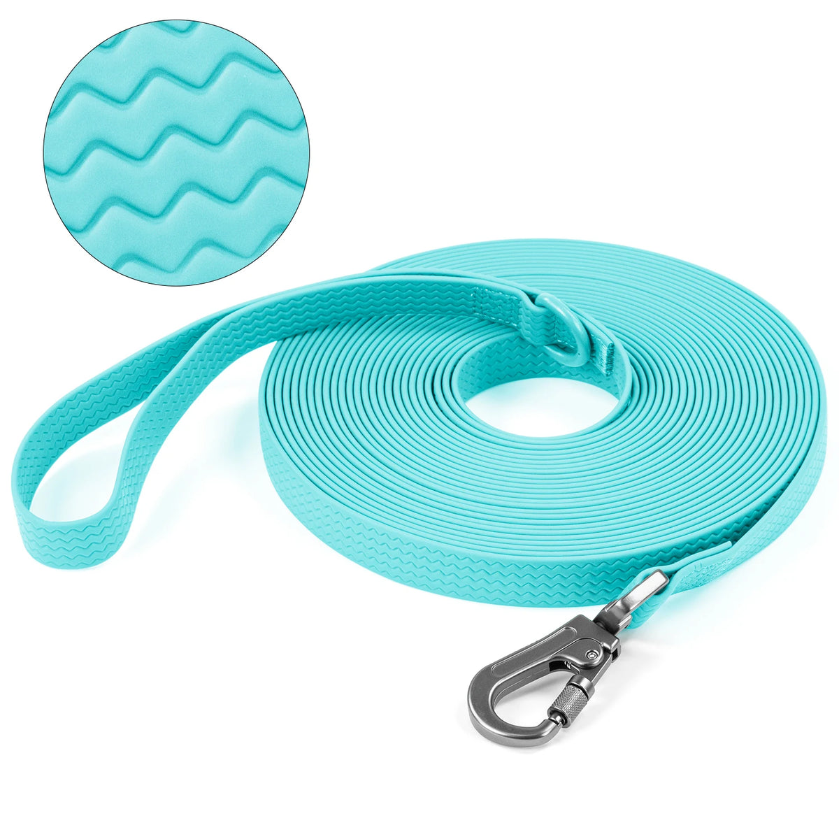 Wasserfeste Hundeleine aus PVC – Lange, Rutschfeste und Robuste Leine für Mittelgroße und Große Hunde zum Training, Laufen und Spazierengehen