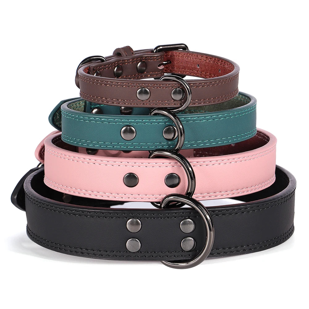 Hundehalsband aus Echtem Leder – Weiches Robustes Halsband für Kleine, Mittelgroße & Große Hunde und Deutsche Schäferhunde
