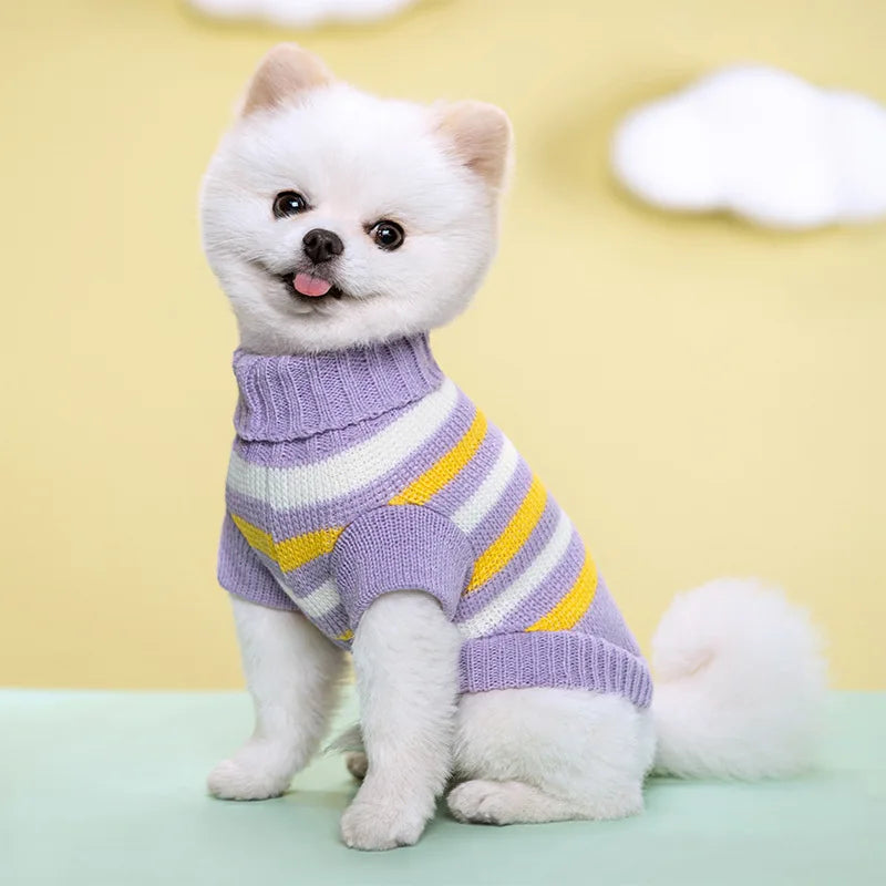Gestrickter Hundepullover für Kleine Hunde – Warmer Winter-Pullover für Welpen & Katzen