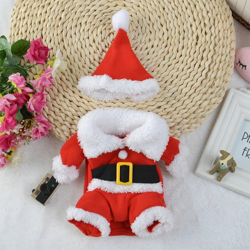 Weihnachtsmann-Overall für Kleine Hunde & Katzen – Süßes Weihnachts-Cosplay-Kostüm