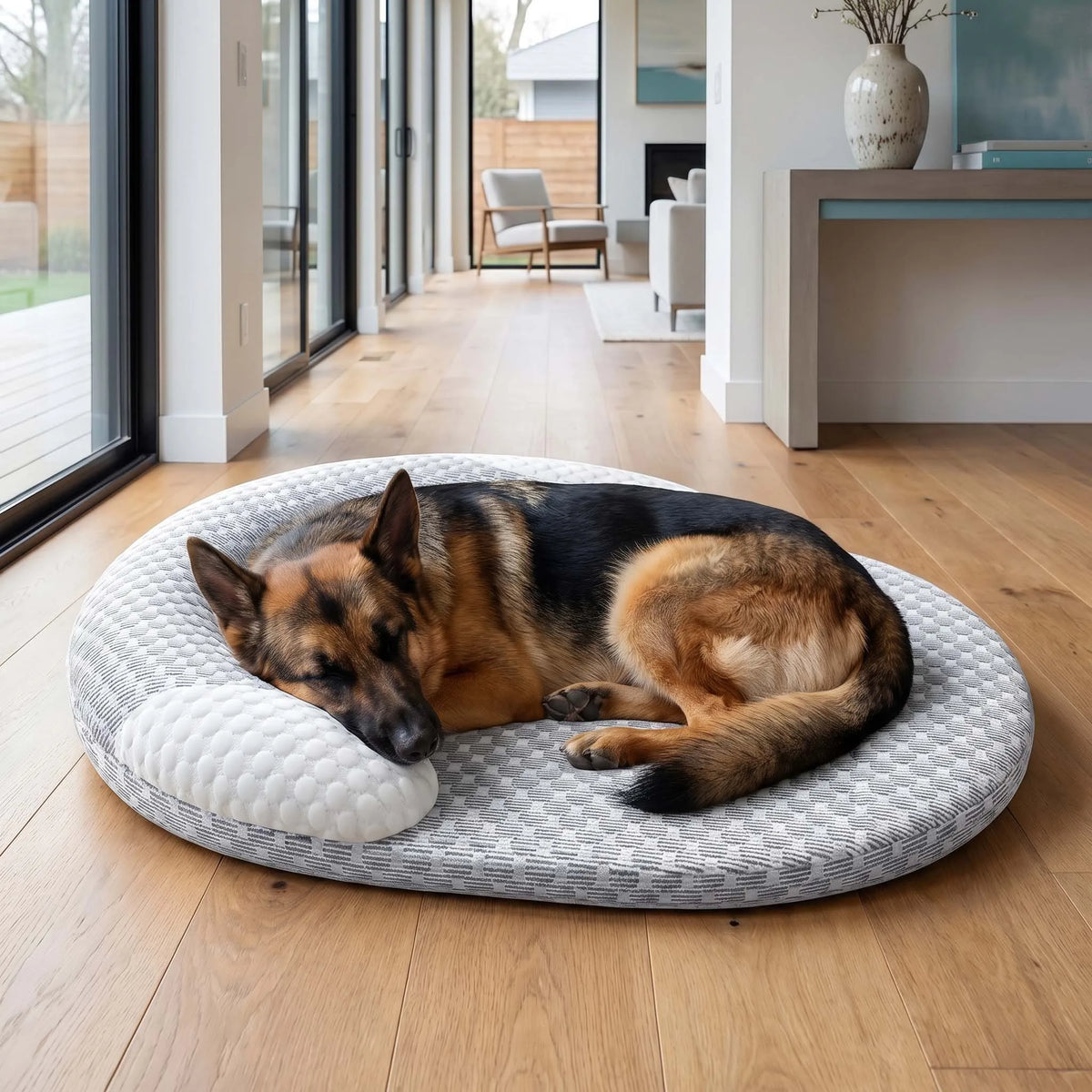 Sommer Ice-Silk Kühlendes Hundebett & Katzenmatte – Atmungsaktives Ovales Haustiernest und Kühlmatte für Kleine Mittlere Große Hunde & Katzen