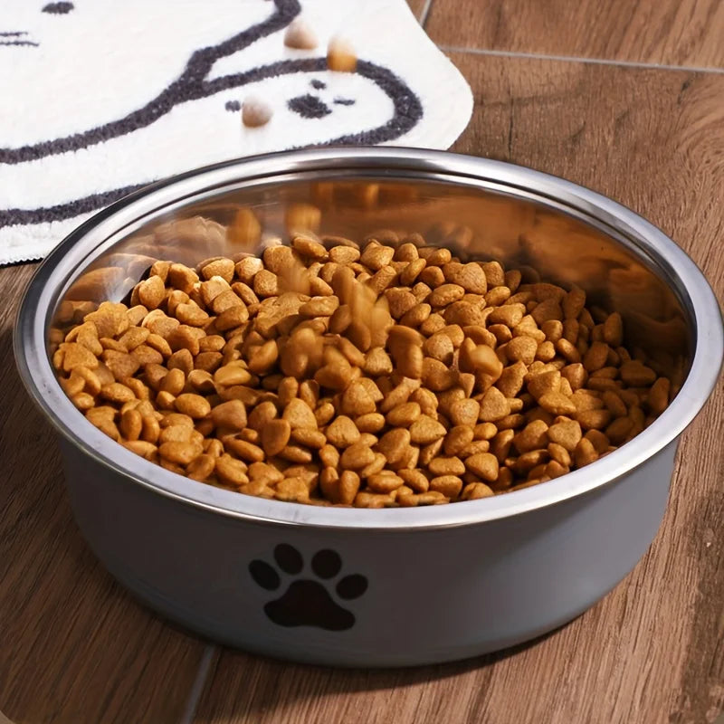 Rutschfester Futternapf aus Edelstahl – Futter- und Wassernapf für Kleine, Mittelgroße & Große Hunde sowie Katzen