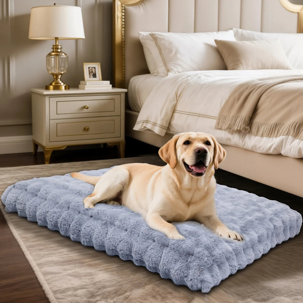 Ultra Plüsch Weiches Hundebett & Waschbares Haustierkissen – Gemütliche Welpenmatratze und Schlafmatte für Kleine Mittlere Große Hunde
