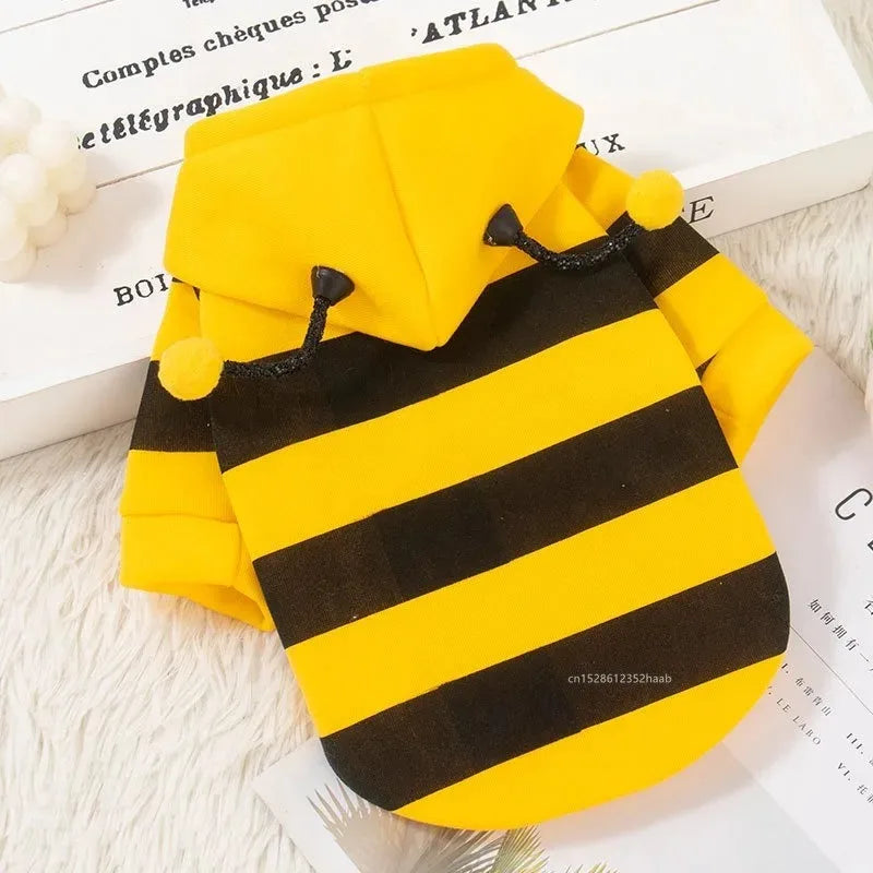 Bienen-Fleece-Hoodie für Hunde & Katzen – Süßer Cosplay-Pullover für Haustiere