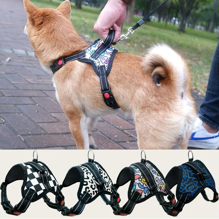 Robustes Hundegeschirr aus Nylon – Verstellbares Verstärktes Geschirr für Kleine, Mittelgroße und Sehr Große Hunde