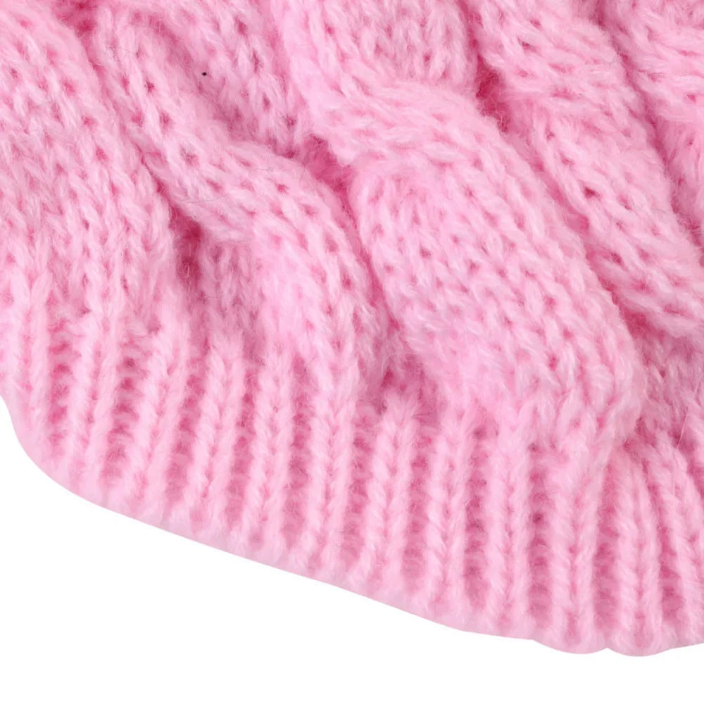 Zopfmuster-Hundepullover – Warmer Einfarbiger Strickpullover für Kleine Hunde & Welpen