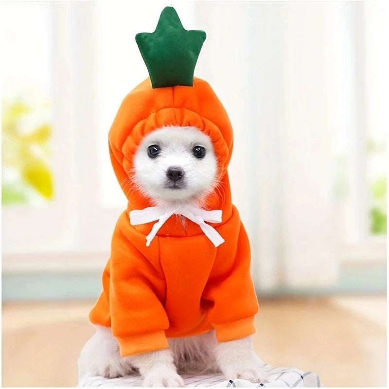 Süßer Früchte-Hundehoodie – Warme Fleece-Kostümjacke für Kleine Hunde, Welpen & Katzen
