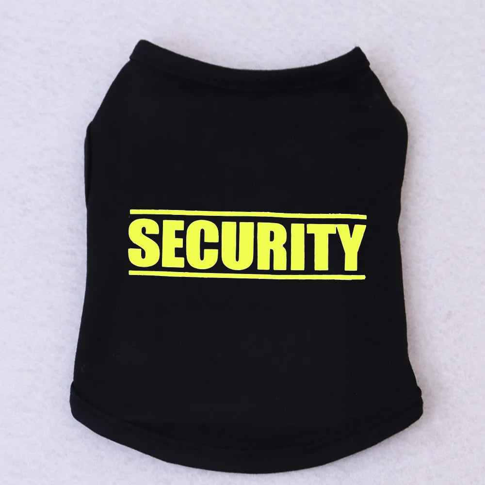 SECURITY Hunde- & Katzen-Sommerweste – Strukturiertes T-Shirt für Chihuahua, Yorkie & Kleine Haustiere