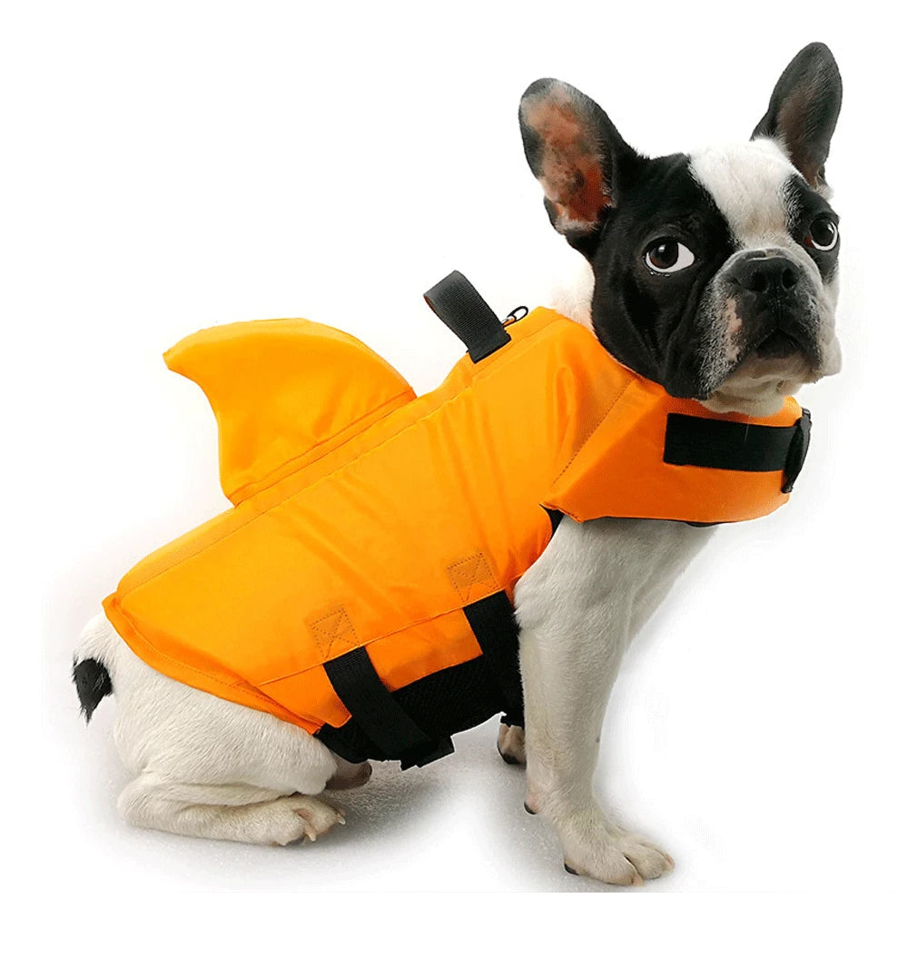 Hai-Schwimmweste für Hunde – Verbesserter Auftrieb mit Rettungsgriff für Kleine bis Große Hunde