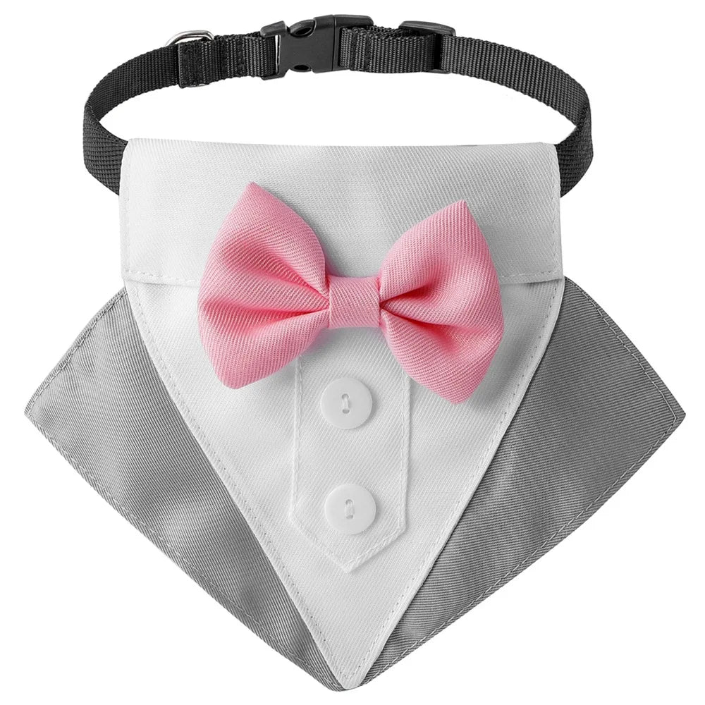 Formeller Hunde-Smoking mit Bandana – Eleganter Fliegen-Anzug für Hochzeit & Party