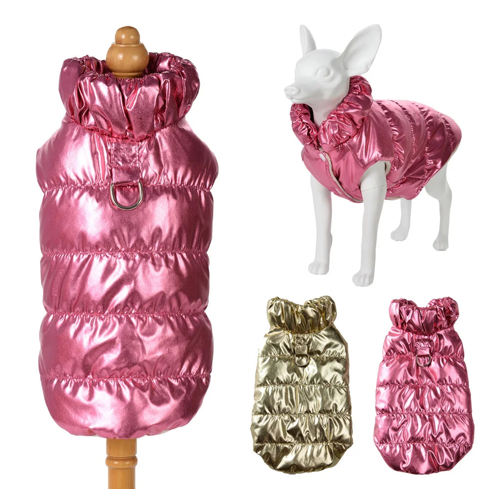 Wasserdichte Fleece-Hundejacke – Warmer Winddichter Wintermantel für Kleine & Mittelgroße Hunde, Chihuahuas & Möpse