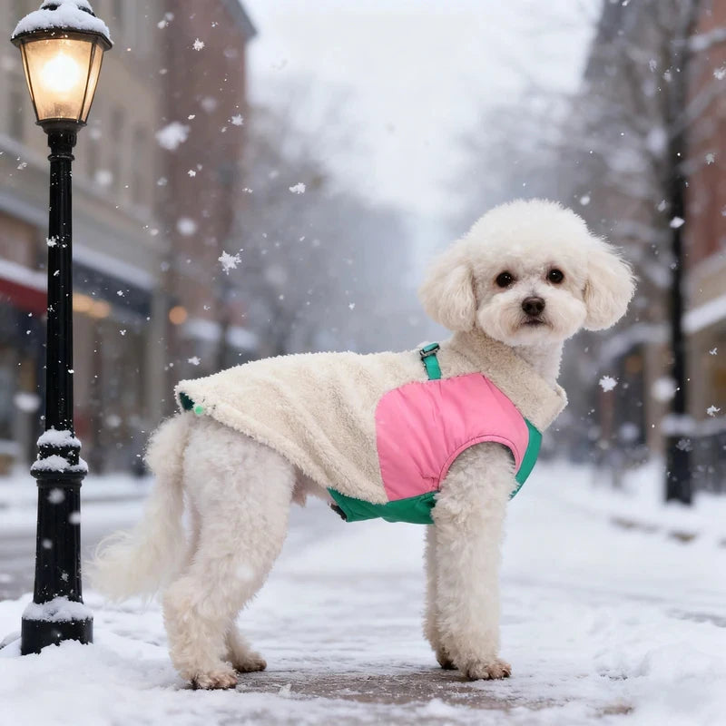Warme Lammfell-Hundejacke – Weicher & Gemütlicher Herbst-Wintermantel für Hunde