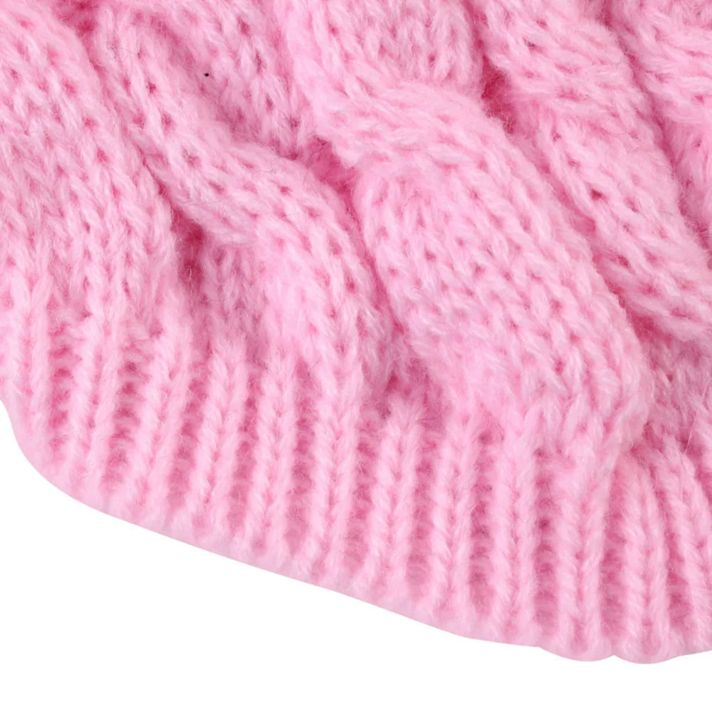 Zopfmuster-Hundepullover – Warmer Einfarbiger Strickpullover für Kleine Hunde & Welpen